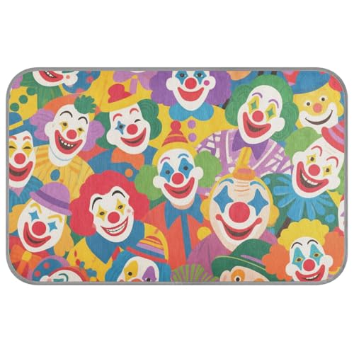 WDdZzyy Bunte Cartoon-Hunde-Kühlkissen, niedlicher Clown-Sommer, selbstkühlend, waschbar, Katzenbett für Haustiere, gemütliches Schlafzubehör, Größe M WDdZzyy Bunte Cartoon-Hunde-Kühlkissen, niedlicher Clown-Sommer, selbstkühlend, waschbar, Katzenbett für Haustiere, gemütliches Schlafzubehör, Größe M von WDdZzyy