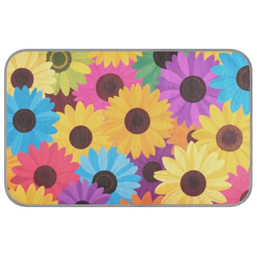 WDdZzyy Bunte Cartoon-Sonnenblumen, kühlende Sommerdecke, selbstkühlendes Kissen für Katzen, draußen, für Haustiere, gemütlich, schlafend, niedlich, Camas Frias Para, Perros, Größe M WDdZzyy Bunte Cartoon-Sonnenblumen, kühlende Sommerdecke, selbstkühlendes Kissen für Katzen, draußen, für Haustiere, gemütlich, schlafend, niedlich, Camas Frias Para, Perros, Größe M von WDdZzyy