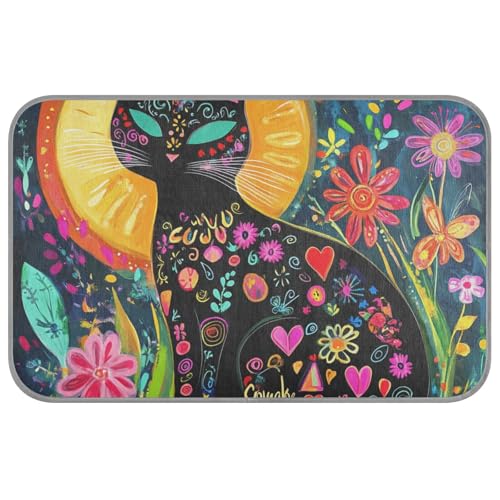 WDdZzyy Bunte Tier-Kühlmatte für den Sommer, selbstkühlende Gel-Katzenbetten für Outdoor-Katzen für Haustiere, Innenbereich, wasserdicht, Band Frio para Perros M von WDdZzyy