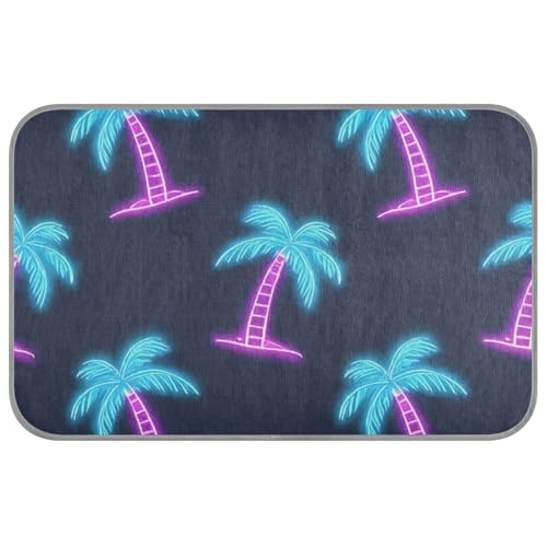 WDdZzyy Bunte fluoreszierende Neon-Kokosnussbäume, Sommer, kühlende Matte für Katzen, Outdoor, für Hunde, draußen, waschbar, Camas Frias Para, Perros, M von WDdZzyy