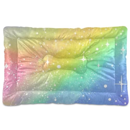 WDdZzyy Bunte romantische Sternenuniversum-Matratze, waschbar, weich, rutschfest, für mittelgroße und große Hunde, 91,4 x 61 cm WDdZzyy Bunte romantische Sternenuniversum-Matratze, waschbar, weich, rutschfest, für mittelgroße und große Hunde, 91,4 x 61 cm von WDdZzyy