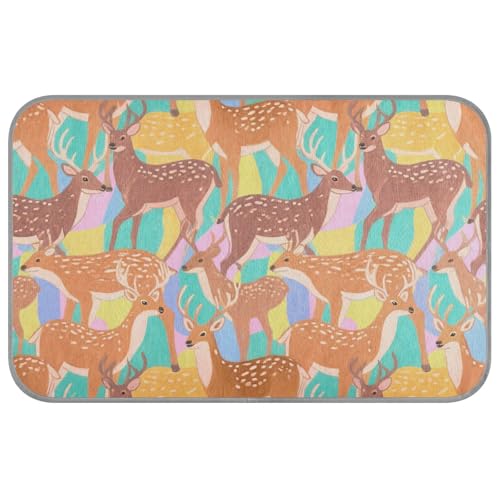 WDdZzyy Buntes Cartoon-Tier-Hirsch-Sommer-Kühlkissen für Hunde, selbstkühlende Betten für Outdoor-Katzen, zum Schlafen, wasserdicht, Camas Frias Para, Perros, M WDdZzyy Buntes Cartoon-Tier-Hirsch-Sommer-Kühlkissen für Hunde, selbstkühlende Betten für Outdoor-Katzen, zum Schlafen, wasserdicht, Camas Frias Para, Perros, M von WDdZzyy