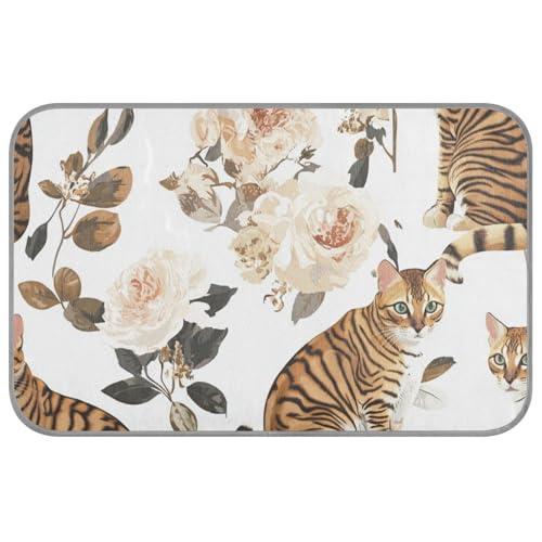 WDdZzyy Chic Bengaltiere, weiße Sommer-Kühlkissen für Hunde, selbstkühlende Katzendecken für Innenkatzen für Welpen, draußen, nicht elektrisch, Camas frias para Perros M WDdZzyy Chic Bengaltiere, weiße Sommer-Kühlkissen für Hunde, selbstkühlende Katzendecken für Innenkatzen für Welpen, draußen, nicht elektrisch, Camas frias para Perros M von WDdZzyy
