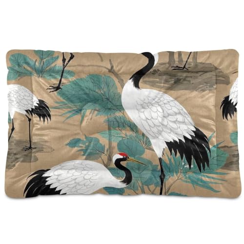 WDdZzyy Chinesischer Retro-Wolkenkranich, waschbar, rutschfest, weich, bequem, für mittelgroße und große Hunde, 91,4 x 61 cm, Beige WDdZzyy Chinesischer Retro-Wolkenkranich, waschbar, rutschfest, weich, bequem, für mittelgroße und große Hunde, 91,4 x 61 cm, Beige von WDdZzyy