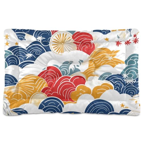 WDdZzyy Cloud Star Hundehütte, bunt, waschbar, rutschfest, weich, bequem, für mittelgroße und große Hunde, 91,4 x 61 cm von WDdZzyy