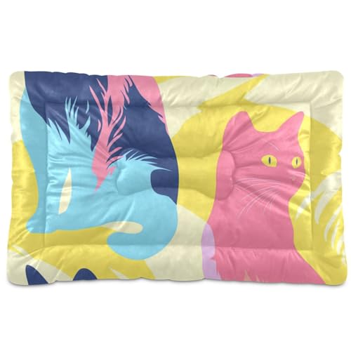 WDdZzyy Colorful Art Ästhetische Katzen-Hundehütte, waschbar, weich, bequem, rutschfeste Unterseite, für mittelgroße und große Hunde, 91,4 x 61 cm WDdZzyy Colorful Art Ästhetische Katzen-Hundehütte, waschbar, weich, bequem, rutschfeste Unterseite, für mittelgroße und große Hunde, 91,4 x 61 cm von WDdZzyy