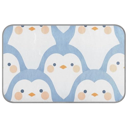 WDdZzyy Delianimale Kühlkissen für Hunde, Cartoon-Pinguin, hellblau, für den Sommer, groß, selbstkühlend, für Kätzchen, Reisen, weich, Cama Refrescante para Perros M von WDdZzyy