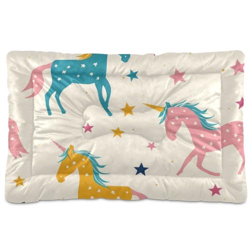 WDdZzyy Einhorn-Stern-Hunde- und Katzenbett, waschbar, weich, rutschfest, für große, mittelgroße und kleine Hunde, 91,4 x 61 cm WDdZzyy Einhorn-Stern-Hunde- und Katzenbett, waschbar, weich, rutschfest, für große, mittelgroße und kleine Hunde, 91,4 x 61 cm von WDdZzyy