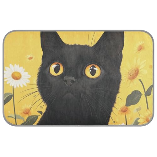 WDdZzyy Gel-Kühlkissen mit schwarzen Tiermotiven, Sonnenblumen, Gänseblümchen, für Frühling und Sommer, selbstkühlendes Bett für Outdoor-Katzen, Reise-Tapete enfriador para Perros M WDdZzyy Gel-Kühlkissen mit schwarzen Tiermotiven, Sonnenblumen, Gänseblümchen, für Frühling und Sommer, selbstkühlendes Bett für Outdoor-Katzen, Reise-Tapete enfriador para Perros M von WDdZzyy
