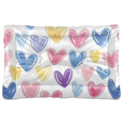 WDdZzyy Happy Valentine Hundematte mit Cartoon-Herzmotiv, waschbar, weich, rutschfest, für große, mittelgroße und kleine Hunde, 91,4 x 61 cm WDdZzyy Happy Valentine Hundematte mit Cartoon-Herzmotiv, waschbar, weich, rutschfest, für große, mittelgroße und kleine Hunde, 91,4 x 61 cm von WDdZzyy