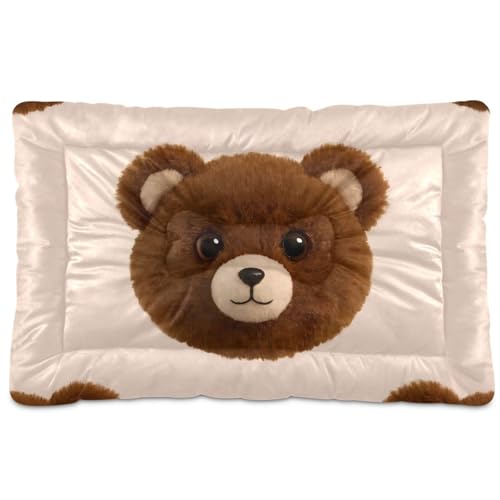 WDdZzyy Haustier-Schlafmatte mit niedlichem braunem Teddybär, waschbar, rutschfest, weich, bequem, für mittelgroße und große Hunde, 91,4 x 61 cm WDdZzyy Haustier-Schlafmatte mit niedlichem braunem Teddybär, waschbar, rutschfest, weich, bequem, für mittelgroße und große Hunde, 91,4 x 61 cm von WDdZzyy