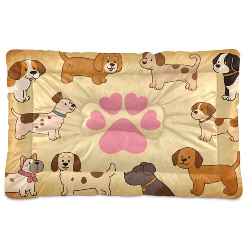 WDdZzyy Hundebett, Retro-Design, waschbar, rutschfest, weich, bequem, für große, mittelgroße und kleine Hunde, 91,4 x 61 cm WDdZzyy Hundebett, Retro-Design, waschbar, rutschfest, weich, bequem, für große, mittelgroße und kleine Hunde, 91,4 x 61 cm von WDdZzyy