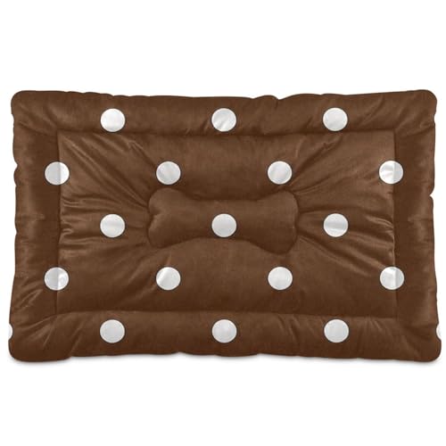 WDdZzyy Hundebett, waschbar, Cartoon-Design, gepunktet, rutschfest, weich, bequem, für mittelgroße und große Hunde, 91,4 x 61 cm, Braun WDdZzyy Hundebett, waschbar, Cartoon-Design, gepunktet, rutschfest, weich, bequem, für mittelgroße und große Hunde, 91,4 x 61 cm, Braun von WDdZzyy