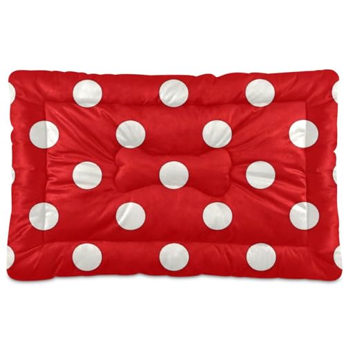 WDdZzyy Hundebett, waschbar, rutschfest, weich, bequem, für große, mittelgroße und kleine Hunde, 91,4 x 61 cm, Rot von WDdZzyy