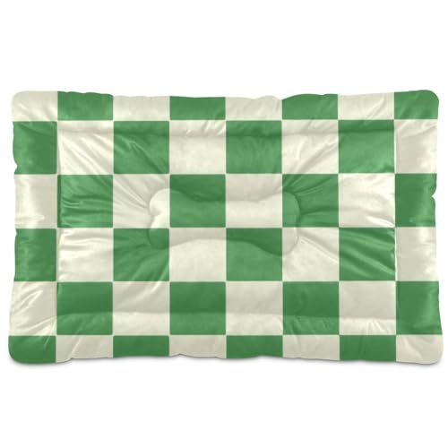 WDdZzyy Hundebett, waschbar, weich, bequem, rutschfeste Unterseite, für große, mittelgroße und kleine Hunde, 91,4 x 61 cm, Grün / Beige WDdZzyy Hundebett, waschbar, weich, bequem, rutschfeste Unterseite, für große, mittelgroße und kleine Hunde, 91,4 x 61 cm, Grün / Beige von WDdZzyy