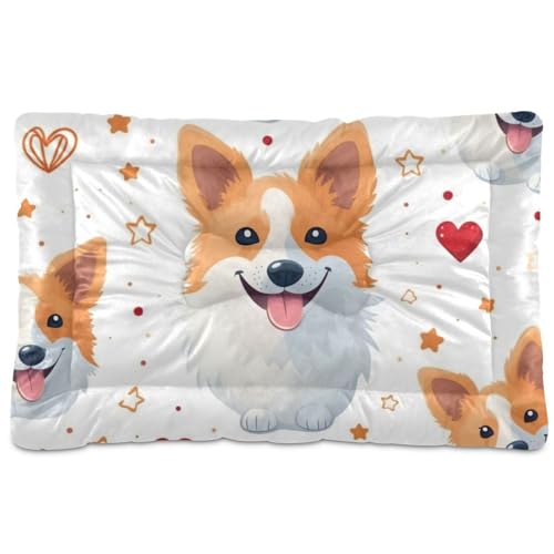 WDdZzyy Hundebett, waschbar, weich, rutschfest, für große, mittelgroße und kleine Hunde, 91,4 x 61 cm, Weiß von WDdZzyy