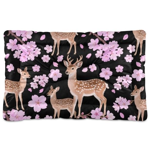 WDdZzyy Hundehütte, romantisch, japanische Kirschblüte, waschbar, weich, bequem, rutschfeste Unterseite, für große, mittelgroße und kleine Hunde, 91,4 x 61 cm, Rosa WDdZzyy Hundehütte, romantisch, japanische Kirschblüte, waschbar, weich, bequem, rutschfeste Unterseite, für große, mittelgroße und kleine Hunde, 91,4 x 61 cm, Rosa von WDdZzyy