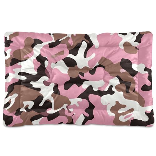 WDdZzyy Hundehütte, waschbar, rutschfest, weich, bequem, für große, mittelgroße und kleine Hunde, 91,4 x 61 cm, Camouflage-Muster von WDdZzyy