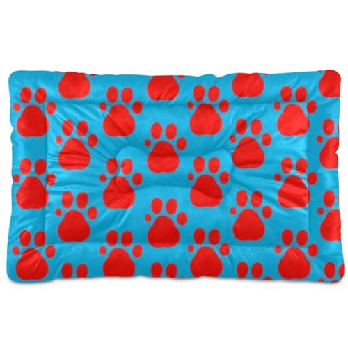 WDdZzyy Hundehütte, waschbar, rutschfest, weich, bequem, für große, mittelgroße und kleine Hunde, 91,4 x 61 cm, Rot von WDdZzyy