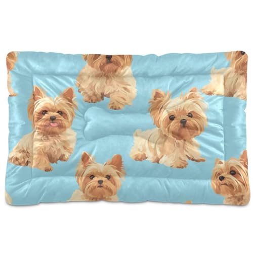 WDdZzyy Hundehütte, waschbar, weich, rutschfest, für mittelgroße und große Hunde, 91,4 x 61 cm, Blau von WDdZzyy