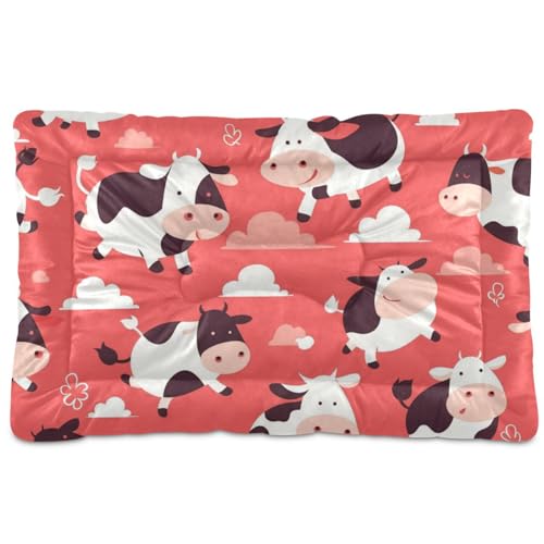 WDdZzyy Hundehütte fliegende Kuh, waschbar, rutschfest, weich, bequem, für mittelgroße und große Hunde, 91,4 x 61 cm, Rosa von WDdZzyy