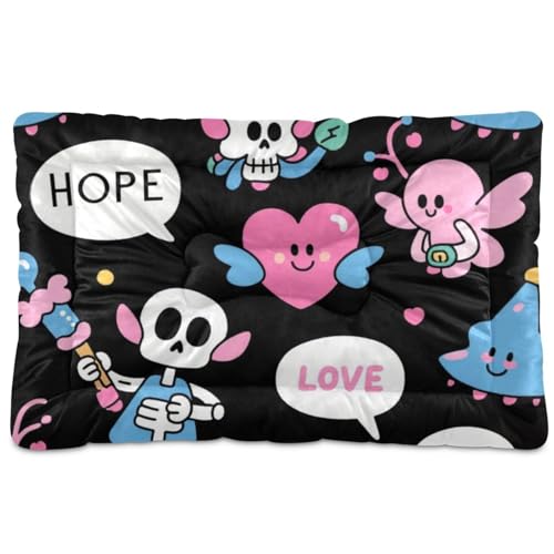 WDdZzyy Hundehütte mit Cartoon-Motiv, cool und bunt, waschbar, weich, bequem, rutschfeste Unterseite, für große, mittelgroße und kleine Hunde, 91,4 x 61 cm WDdZzyy Hundehütte mit Cartoon-Motiv, cool und bunt, waschbar, weich, bequem, rutschfeste Unterseite, für große, mittelgroße und kleine Hunde, 91,4 x 61 cm von WDdZzyy