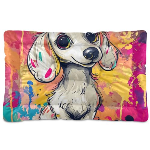 WDdZzyy Hundehütte mit Cartoon-Motiv, waschbar, weich, rutschfest, für mittelgroße und große Hunde, 91,4 x 61 cm WDdZzyy Hundehütte mit Cartoon-Motiv, waschbar, weich, rutschfest, für mittelgroße und große Hunde, 91,4 x 61 cm von WDdZzyy