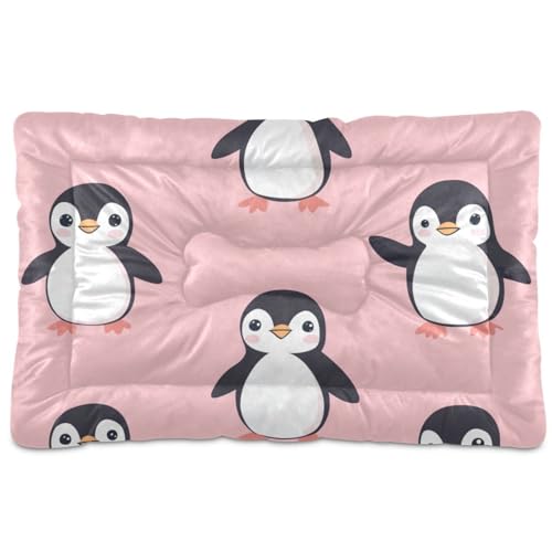 WDdZzyy Hundehütte mit Cartoon-Pinguin, waschbar, weich, bequem, rutschfeste Unterseite, für mittelgroße und große Hunde, 91,4 x 61 cm, Rosa WDdZzyy Hundehütte mit Cartoon-Pinguin, waschbar, weich, bequem, rutschfeste Unterseite, für mittelgroße und große Hunde, 91,4 x 61 cm, Rosa von WDdZzyy