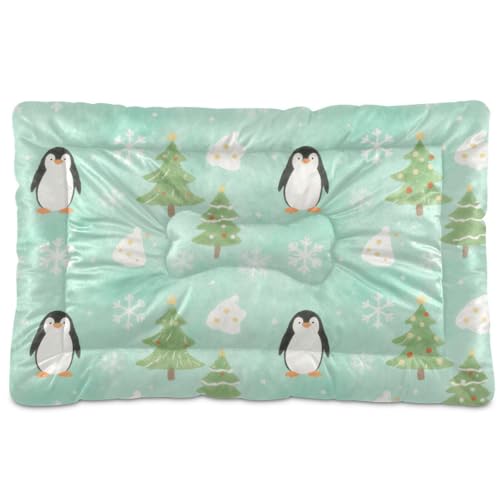 WDdZzyy Hundehütte mit niedlichem Cartoon-Pinguin-Motiv, waschbar, rutschfest, weich, bequem, für große, mittelgroße und kleine Hunde, 91,4 x 61 cm, Grün WDdZzyy Hundehütte mit niedlichem Cartoon-Pinguin-Motiv, waschbar, rutschfest, weich, bequem, für große, mittelgroße und kleine Hunde, 91,4 x 61 cm, Grün von WDdZzyy