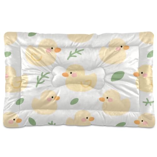WDdZzyy Hundehütte mit niedlicher gelber Ente, waschbar, weich, rutschfest, für große, mittelgroße und kleine Hunde, 91,4 x 61 cm von WDdZzyy