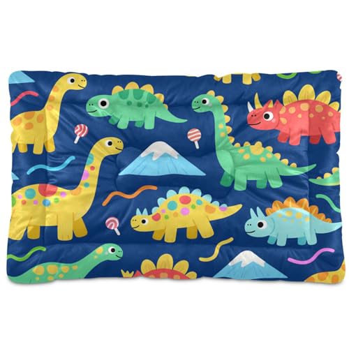 WDdZzyy Hundekäfigunterlage mit niedlichem Cartoon-Dinosaurier-Motiv, waschbar, weich, rutschfest, für große, mittelgroße und kleine Hunde, 91,4 x 61 cm, Blau WDdZzyy Hundekäfigunterlage mit niedlichem Cartoon-Dinosaurier-Motiv, waschbar, weich, rutschfest, für große, mittelgroße und kleine Hunde, 91,4 x 61 cm, Blau von WDdZzyy
