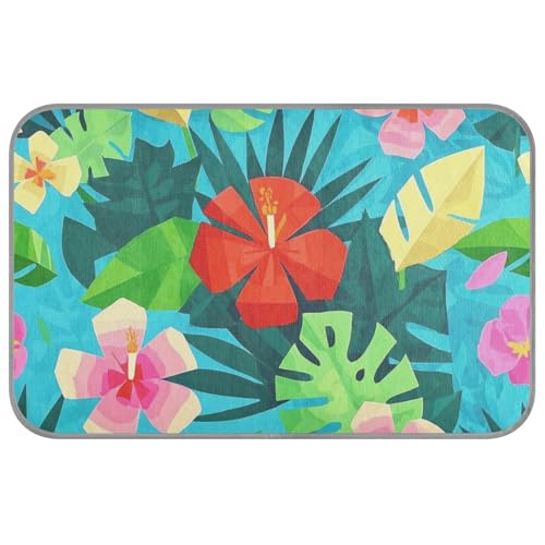 WDdZzyy Hundematte, geometrisches abstraktes Blumenblatt, blau, Sommer, Sommer, Kühlmatte, selbstkühlende Matte für Katzen, für Hunde, Outdoor, rutschfest, Manta Fria para Perros M von WDdZzyy