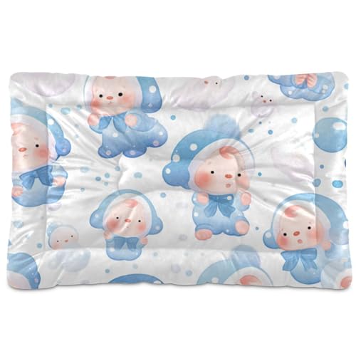 WDdZzyy Hundematte mit Cartoon-Motiv, waschbar, rutschfest, weich, bequem, für große, mittelgroße und kleine Hunde, 91,4 x 61 cm, Babyblau WDdZzyy Hundematte mit Cartoon-Motiv, waschbar, rutschfest, weich, bequem, für große, mittelgroße und kleine Hunde, 91,4 x 61 cm, Babyblau von WDdZzyy