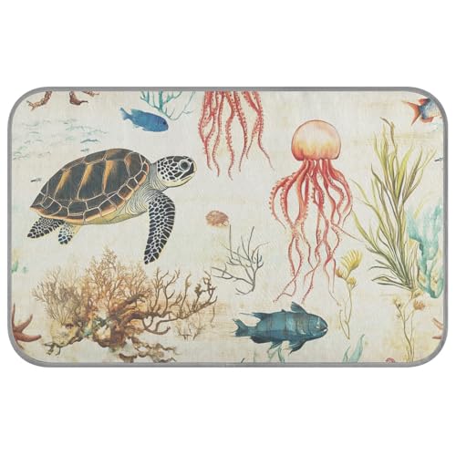 WDdZzyy Kühldecke für Hunde, Schildkröte, Tiere, Meer, Beige, Vintage-Sommer, für große selbstkühlende Katzenbetten für drinnen und draußen, weiches Klebeband, erfrischend, Größe M WDdZzyy Kühldecke für Hunde, Schildkröte, Tiere, Meer, Beige, Vintage-Sommer, für große selbstkühlende Katzenbetten für drinnen und draußen, weiches Klebeband, erfrischend, Größe M von WDdZzyy