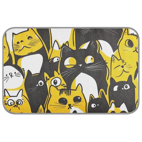 WDdZzyy Kühlende Gelmatte für Hunde, Motiv: exotische Katzen, für den Sommer, selbstkühlend, 96,5 x 58,4 cm, Kühlbett für Haustiere draußen, tragbar, Camas Frias Para Perros M von WDdZzyy