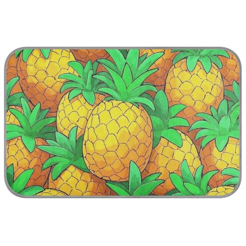 WDdZzyy Kühlende Hundematte mit niedlichem Cartoon-Motiv und Ananas, für den Sommer, selbstkühlend, für Kaninchen, zum Schlafen, nicht elektrisch, zum Auffrischen von Maskottas, Größe M von WDdZzyy
