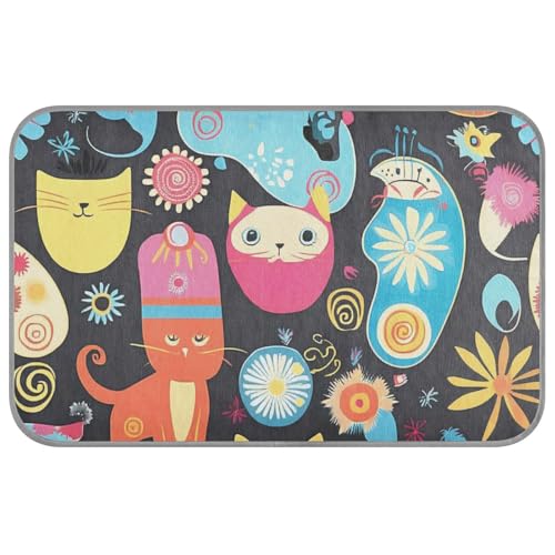 WDdZzyy Kühlkissen im Boho-Stil, Tiere, bunt, schwarz, für den Sommer, selbstkühlend, Outdoor-Katzenmatte für Kätzchen, draußen, waschbar, Tapete, Refrescante para mascotas, Größe M WDdZzyy Kühlkissen im Boho-Stil, Tiere, bunt, schwarz, für den Sommer, selbstkühlend, Outdoor-Katzenmatte für Kätzchen, draußen, waschbar, Tapete, Refrescante para mascotas, Größe M von WDdZzyy