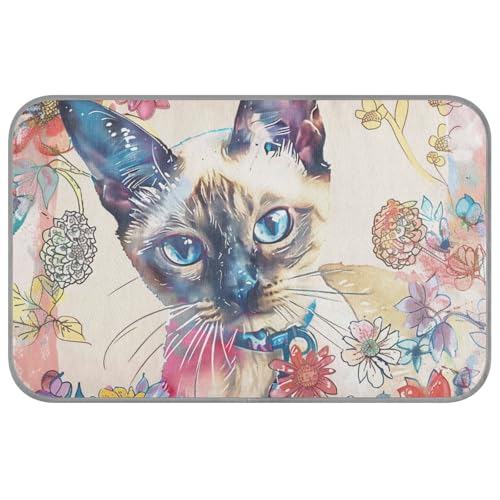 WDdZzyy Kühlkissen im Boho-Stil mit Tierblumen, für Frühling und Sommer, selbstkühlendes Bett für Katzen, für Welpen, Innenbereich, weiches Band WDdZzyy Kühlkissen im Boho-Stil mit Tierblumen, für Frühling und Sommer, selbstkühlendes Bett für Katzen, für Welpen, Innenbereich, weiches Band von WDdZzyy
