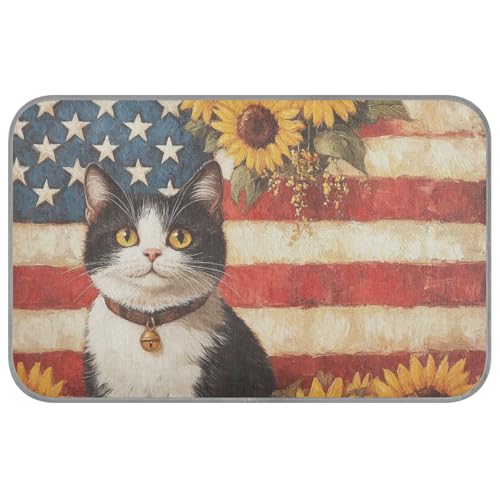WDdZzyy Kühlkissen mit amerikanischer Flagge, niedliches Tier, Sonnenblumen, Sommer, selbstkühlend, für Hamster, Reisen, faltbar, Esterilla, Refrescante para Perros M WDdZzyy Kühlkissen mit amerikanischer Flagge, niedliches Tier, Sonnenblumen, Sommer, selbstkühlend, für Hamster, Reisen, faltbar, Esterilla, Refrescante para Perros M von WDdZzyy