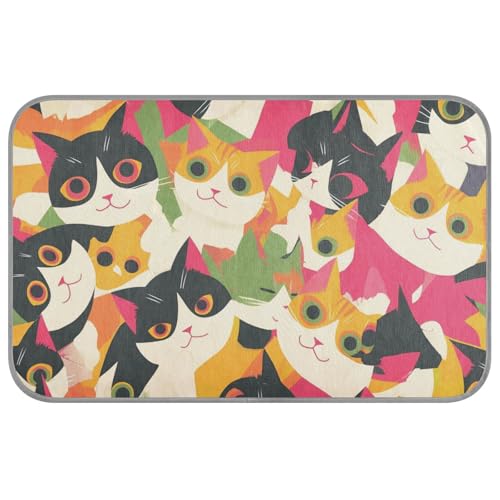WDdZzyy Kühlmatte für Hunde, Retro-Cartoon-Tiere, bunt, Gel, selbstkühlend, Outdoor, Haustierbett für Kätzchen, draußen, abnehmbar, Manta Fria para Perros M WDdZzyy Kühlmatte für Hunde, Retro-Cartoon-Tiere, bunt, Gel, selbstkühlend, Outdoor, Haustierbett für Kätzchen, draußen, abnehmbar, Manta Fria para Perros M von WDdZzyy