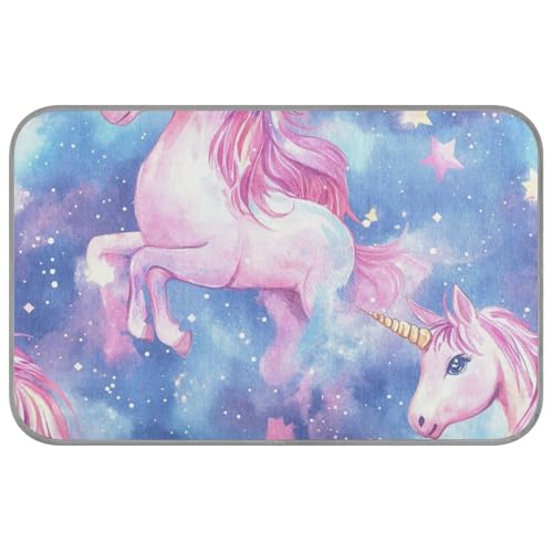 WDdZzyy Kühlmatte für Katzen, Motiv: Sterne, blaue Einhörner, selbstkühlend, 96,5 x 58,4 cm, Betten für draußen, zum Schlafen von Hamstern, sicher WDdZzyy Kühlmatte für Katzen, Motiv: Sterne, blaue Einhörner, selbstkühlend, 96,5 x 58,4 cm, Betten für draußen, zum Schlafen von Hamstern, sicher von WDdZzyy