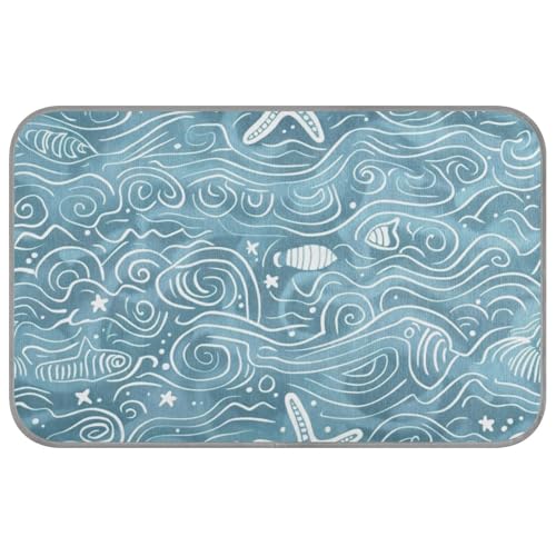 WDdZzyy Kühlmatte für Katzen, selbstkühlendes Kissen für Katzen, für den Außenbereich, gemütliches Schlafen, wasserdicht, wasserdicht, Blau von WDdZzyy