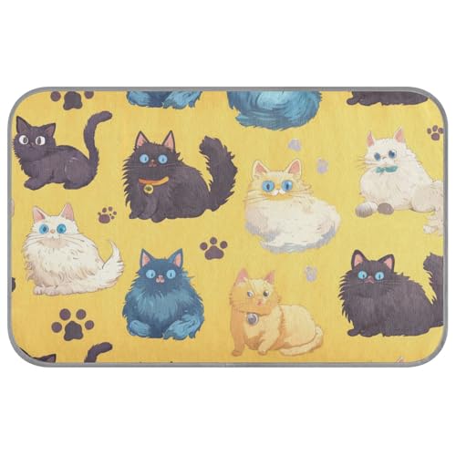 WDdZzyy Kühlmatte für den Sommer, für den Außenbereich, selbstkühlend, Katzenbett, für drinnen und draußen, faltbar, für den Außenbereich geeignet, Gelb / Schwarz / Weiß WDdZzyy Kühlmatte für den Sommer, für den Außenbereich, selbstkühlend, Katzenbett, für drinnen und draußen, faltbar, für den Außenbereich geeignet, Gelb / Schwarz / Weiß von WDdZzyy