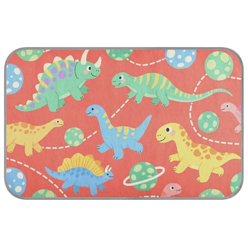 WDdZzyy Kühlmatte für große Hunde, selbstkühlend, Dinosaurier-Motiv, 96,5 x 58,4 cm, kühlende Haustiermatte für Kätzchen, gemütliches Schlafen, faltbar, Größe M von WDdZzyy