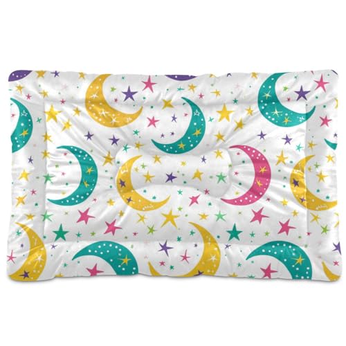 WDdZzyy Moon Star Hundebox-Unterlage, waschbar, rutschfest, weich, bequem, für mittelgroße und große Hunde, 91,4 x 61 cm von WDdZzyy