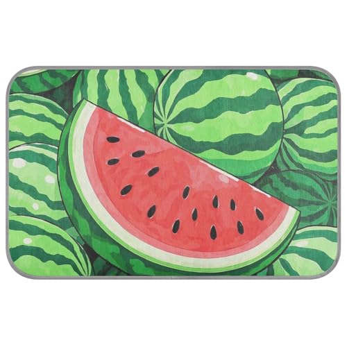 WDdZzyy Niedliche Cartoon-Frucht-Wassermelonen-Sommer-Kühlmatte, selbstkühlende Decken für den Innenbereich, Katzen für Kaninchen, Innenzubehör, Camas Frias Para, Perros, M von WDdZzyy