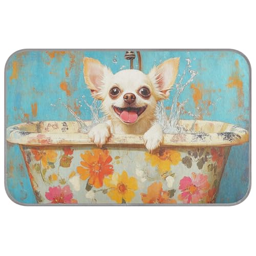 WDdZzyy Niedliche Chihuahua-Tiere, Retro-Badewanne, Sommer, kühlende Haustiermatte, selbstkühlende Decke für Hunde für Kaninchen, Innenbereich, Zubehör, Tapete Refrescante para mascotas M WDdZzyy Niedliche Chihuahua-Tiere, Retro-Badewanne, Sommer, kühlende Haustiermatte, selbstkühlende Decke für Hunde für Kaninchen, Innenbereich, Zubehör, Tapete Refrescante para mascotas M von WDdZzyy