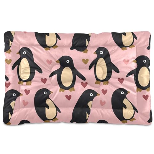 WDdZzyy Pinguin Peach Valentines Hundebett, waschbar, weich, rutschfest, für mittelgroße und große Hunde, 91,4 x 61 cm, goldfarben WDdZzyy Pinguin Peach Valentines Hundebett, waschbar, weich, rutschfest, für mittelgroße und große Hunde, 91,4 x 61 cm, goldfarben von WDdZzyy