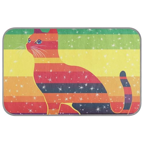 WDdZzyy Pride Month A Regenbogen-Tier-Hundehütte, kühlend, selbstkühlend, Hundematten für Böden, wasserdicht, für Hunde, Reisen, abnehmbar, Esterilla, Refrescante para Perros M von WDdZzyy