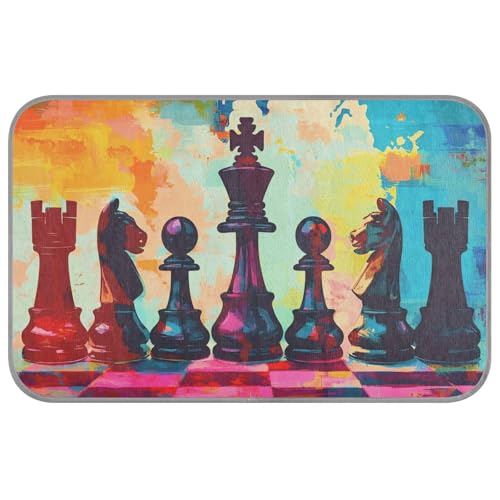 WDdZzyy Schach-Set mit Farbmalerei, Sommer-Kühldecken, selbstkühlende Haustiermatte für Hamster, Schlafutensilien, Tapete enfriador para Perros M von WDdZzyy